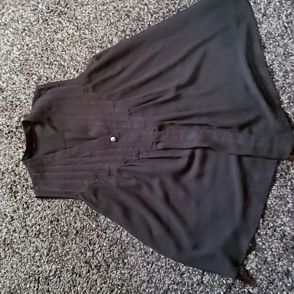 Sheer flowy button front blouse